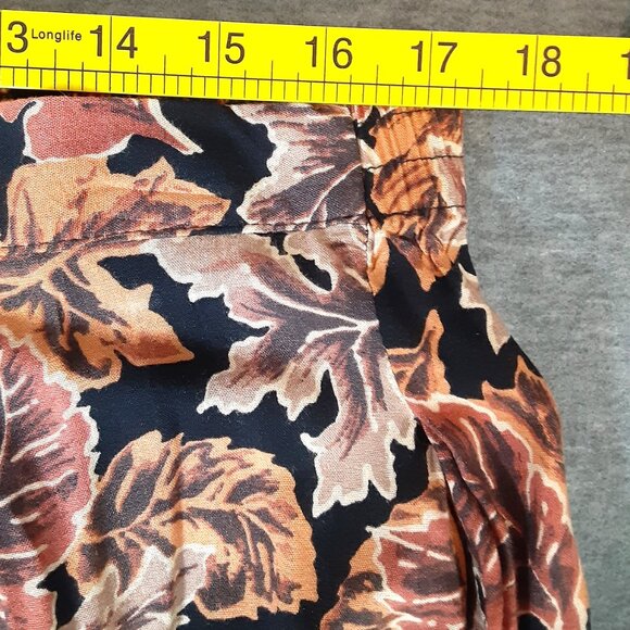 Vintage Southern Lady Size 20 Fall Print, Pleated Elastic Waist Skirt. - Picture 3 of 7